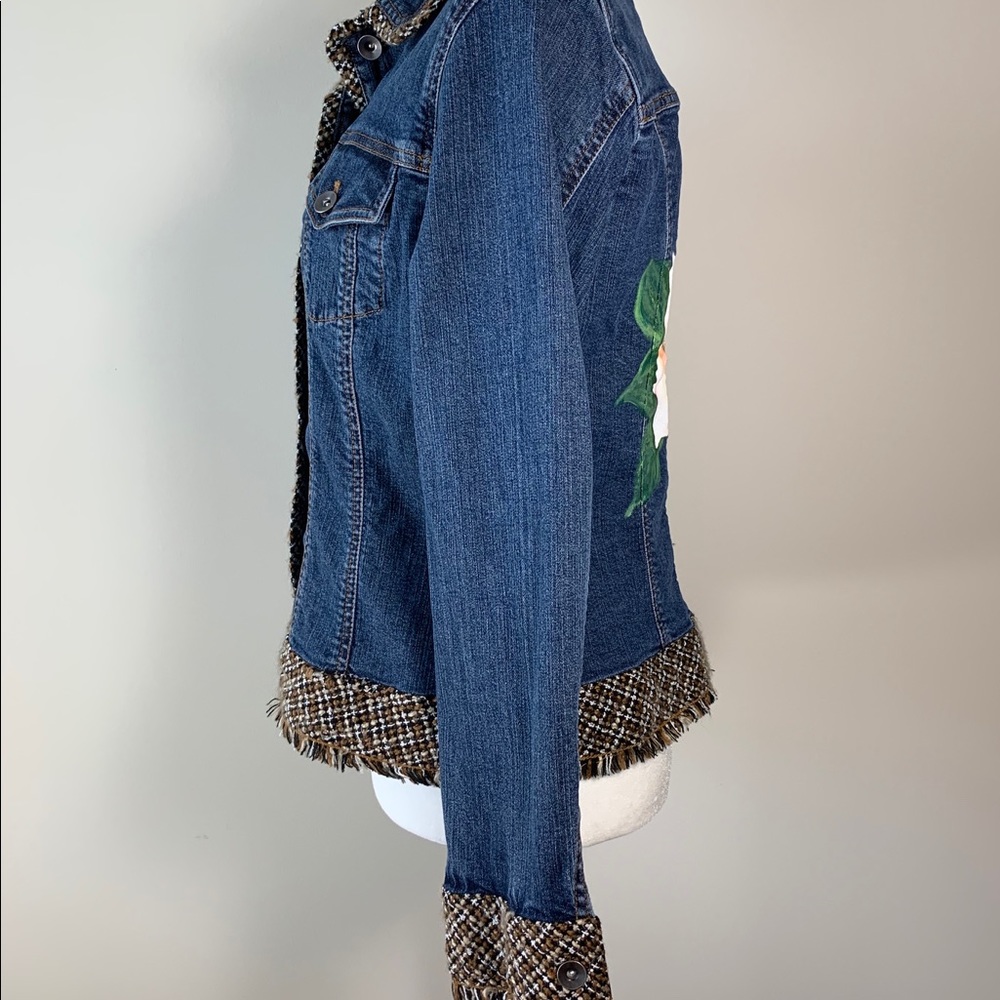 Coldwater Creek Denim Jacket with Magnolia - Picture 5 of 6